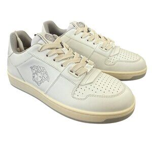 Versace Medusa White Leather Women's Sneaker Shoe, 1014316, 38 or 39